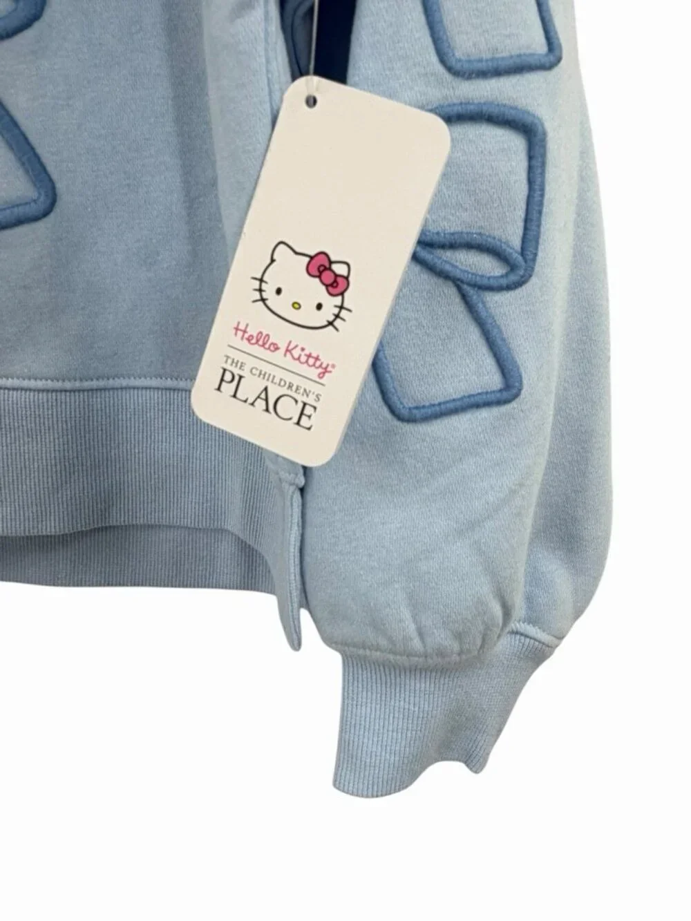 HELLO KITTY Girl's Blue Embroidered Crewneck Sweatshirt NWT 10/12
